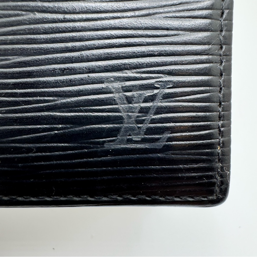 Louis Vuitton Coin Purse Epi Noir Mini Boite Box Leather Snap Closure Black OS - Picture 5 of 17